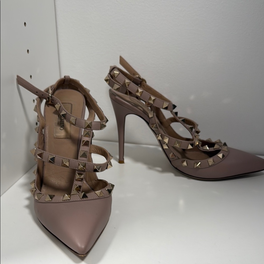 Valentino Studded Beige Heels